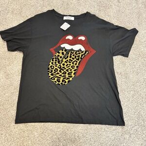 Free People Daydreamer Rolling Stone Shirt Womens Large Gray Blend Soft NWT